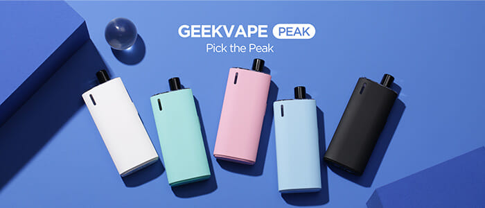 Différents coloris du Kit Pod Geekvape Peak